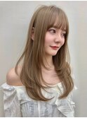 レイヤー/顔まわり/オリーブグレージュ