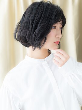 カバーヘアアンドスパ ブリス 浦和(COVER HAIR&SPA bliss) 大人可愛い黒髪ダークアッシュプードルボブパーマX浦和20代30代