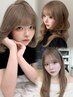 【透明感No.1コース】カット+Wカラー or ケアブリーチカラー+トリートメント
