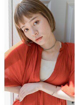トップシェイプ(TOP SHAPE) オレンジカラー大人ショートボブ透明感スタイル柔らか質感仕上げ