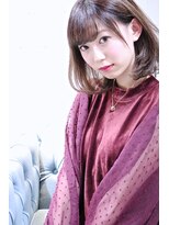 ホラン(HoLan)&nbsp;【HoLan】ナチュラルボブxシースルーバングxミルクベージュ♪