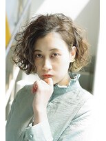 ソラ(sora) 個別対応型髪質改善サロン アッシュベージュのウェーブボブ