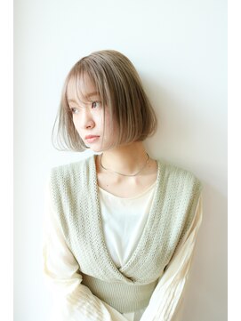 プリマ(PRIMA) 透明感キュートボブ♪ハイトーンアッシュベージュ1