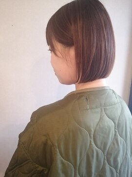 ブルー(BLUE) #BLUE　ストレートミニボブ