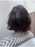 外ハネボブ×インナーカラー