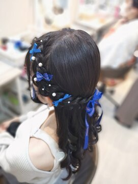 ヘアセットサロン ミント(Hair set salon MINT) 編み込みハーフアップ