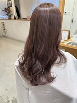 エメ 小山(Aimer)&nbsp;ピンクラベンダーブラウン/カール/セミディ/シアーカラー/小山