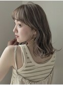 【大人可愛い】小顔カットブリーチなしベージュ酸性ストレート