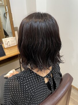 ビプラス(viplus) ダークピンク×ゆるふわパーマ