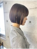 切りっぱなしボブ 顎下1cm