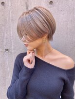 レーヴバイロンド 仙台(Reve by Lond)&nbsp;韓国風ハンサムショートワンレンボブルフネビージュ髪質改善仙台