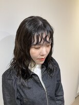 クク(coucou)&nbsp;暗髪透明感カラー×パーマスタイル