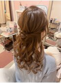 ハーフアップ