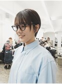 丸みマッシュカットくびれヘアくびれショート骨格矯正カット