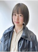 ボブ×オリーブベージュ