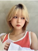 レイヤーボブ×ハイトーン[心斎橋/髪質改善]