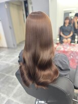 ペレ 栄店(PELE) 韓国 くびれロング レイヤー ワンホンヘア 小顔前髪