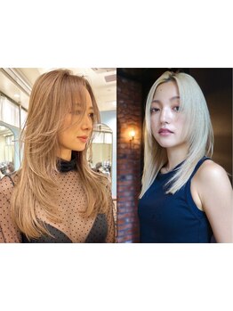 "可愛い"を知り尽くした経験豊富なStylistが創り出す、透明感×立体感たっぷりのハイトーンカラー*[代官山]