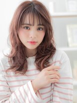 モッズヘア 越谷(mod's hair) ワインレッドココアブラウン/無造作ミディアムレイヤーカットg