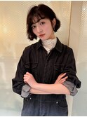イメチェン/ピンクベージュ/アンブレラカラー/前髪/栄矢場町