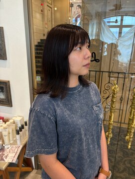 ルチア ヘア ステラ 京都店(Lucia hair stella) 顔周りミディアムレイヤー髪質改善ハッシュカット韓国京都河原町
