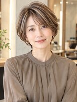 ノイ(neu)&nbsp;大人ショート/ショートボブ/白髪ぼかしハイライト/髪質改善/艶髪