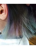 garbohair営業中スタイル♪1BLEACHでインナーユニコーンカラー♪