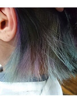 ガルボ ヘアー(garbo hair) garbohair営業中スタイル♪1BLEACHでインナーユニコーンカラー♪