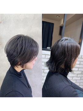 アヴァロン(AVALON) 【mag ginza】立体感丸みショートボブ×ハイライトカラー