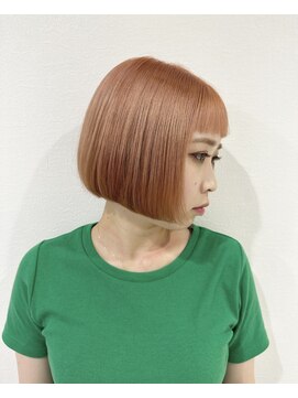 イト(ito.) シャーベットオレンジミニボブ_アースカラー_ツートンカラー