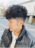 波巻きパーマツイストスパイラル無造作パーマツーブロック