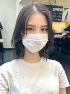 ヒート バイ アンカットラウンジ 渋谷(HEAT by UNCUT&LOUNGE) くびれヘア/前髪なしボブ/外ハネボブ/韓国風ボブ/暗髪ヘア