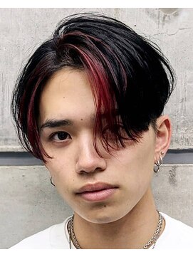 オーシャントーキョー ホワイト 原宿(OCEAN TOKYO WHITE) メンズナチュラルセンターパート ハイライトショート