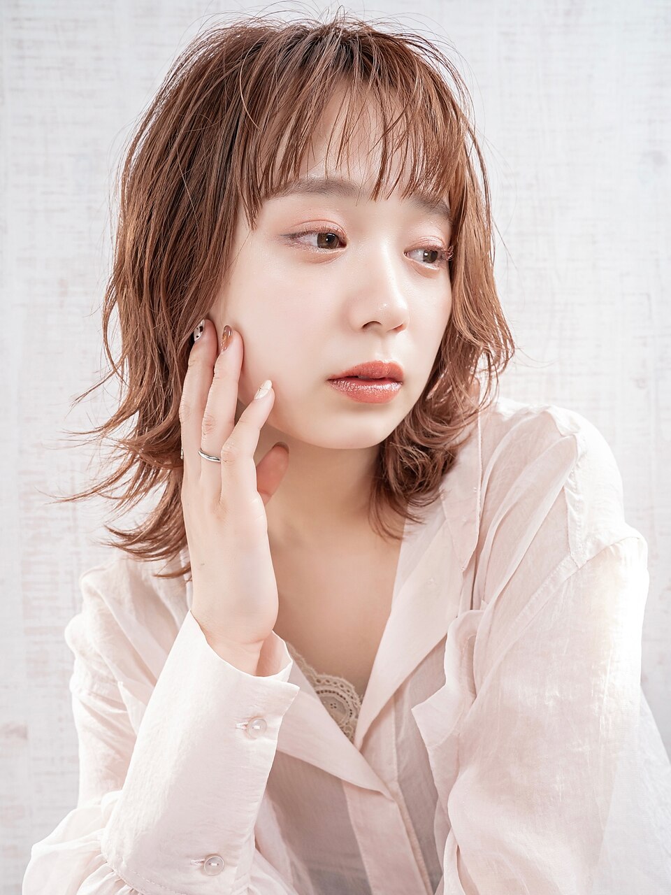 ☆大人可愛いひし形ウルフレイヤー ハッシュカット20代30代40代