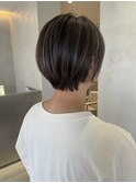 short bob×highlight