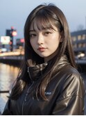 小顔ショコラアッシュヘルシースタイルふんわりカール