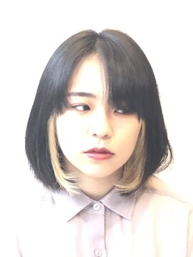 エイジェイ 保土ヶ谷店(aj) イヤリングカラー/丸みボブ/ミディアム