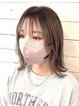 ルノン フィージュ(LUNON fieju) 顔まわりレイヤー/前髪カット/外はねボブ