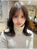 表参道アフロート張替　シースルーバング　ミディアムスタイル