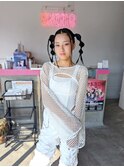 Y2K風ダンスイベントヘアセット