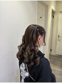 編み込みハーフツイン