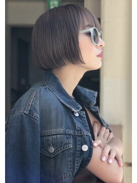 トゥーリ 薬院店(tuuli) tuuli miyu ラベンダーグレージュミニボブ/髪質改善カラー