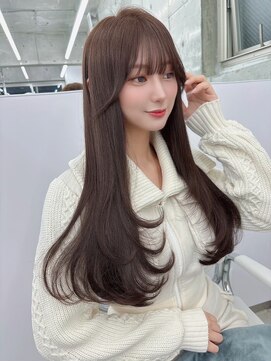 フォンズ(FONS) ロングレイヤー/ワンカール/グレージュカラー/透明感カラー/学割