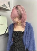 くびれヘア/アプリコットオレンジ/夏のヘアアレンジ/梅田