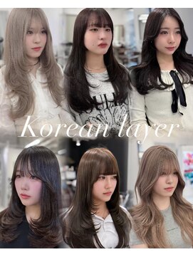 ハピネス 梅田茶屋町店(HAPPINESS) オルチャンレイヤー オリーブグレージュ くすみベージュ 艶髪