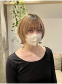 黒髪/ボブルフ/ネビージュ/韓国/ワンレン/盛岡/髪質改善/前髪