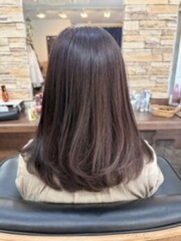 ハップヘアメイクの写真/大人女性の救世主♪白髪ぼかし×ケアで艶髪へ♪エイジング毛の広がりは縮毛矯正で解消！