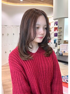 アーチバイケンジ(arch by kenje) レイヤーカット顔周りカットチョコレートカラー
