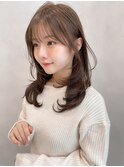 ミルクティーブロンドデジタルパーマワンホンレイヤー