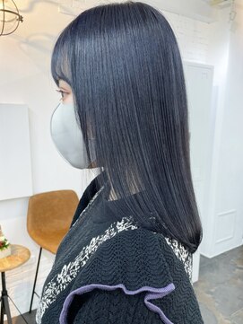 イコ 表参道原宿(ico) ネイビーブルー ダブルカラー LAケラチントリートメント